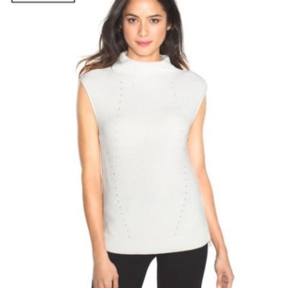 White House Black Market Tops - ⬇️$32 WHBM Sleeveless Mock Neck Knit Top